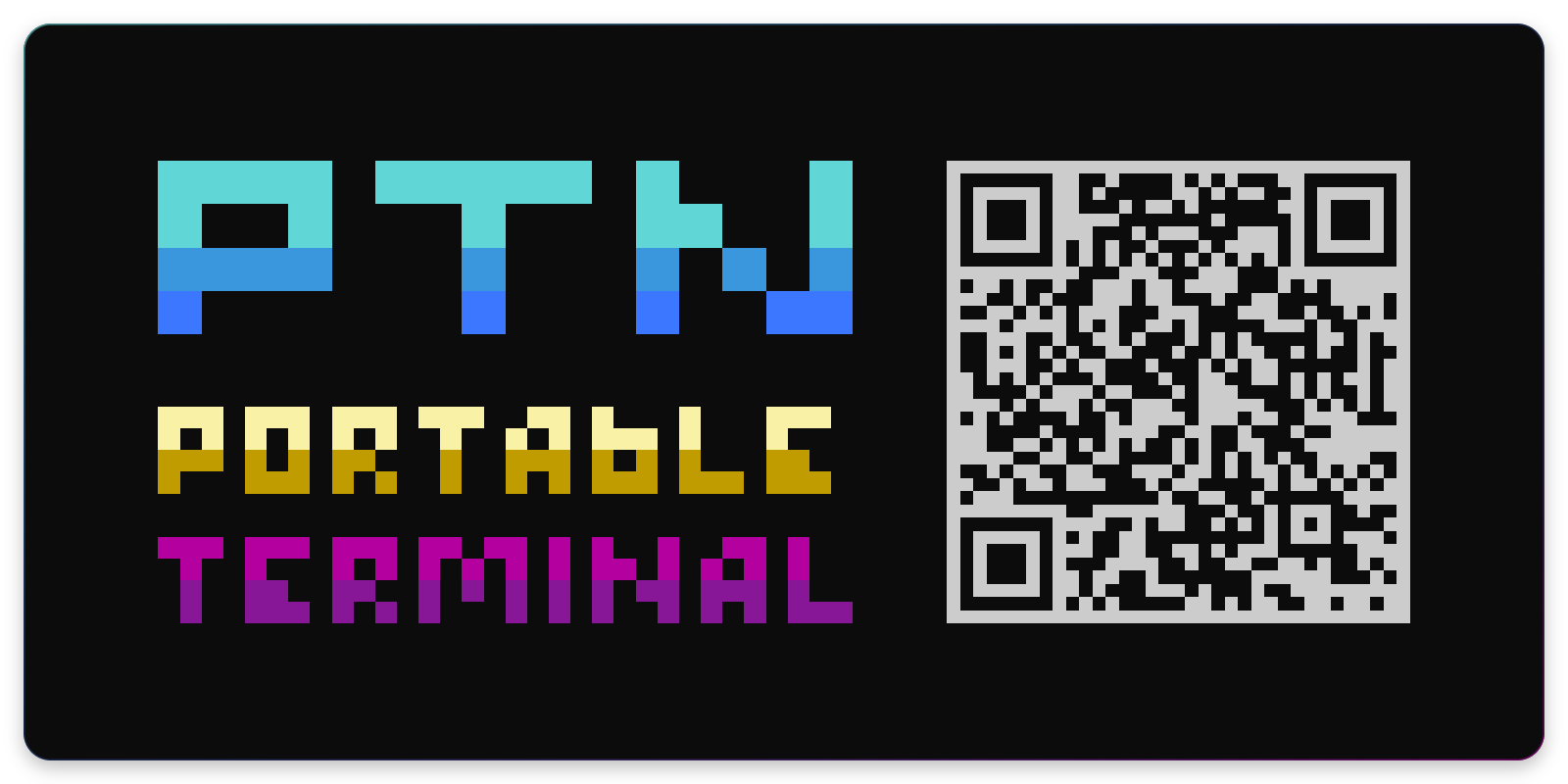 PTN — Portable Terminal with decorative QR artwork.