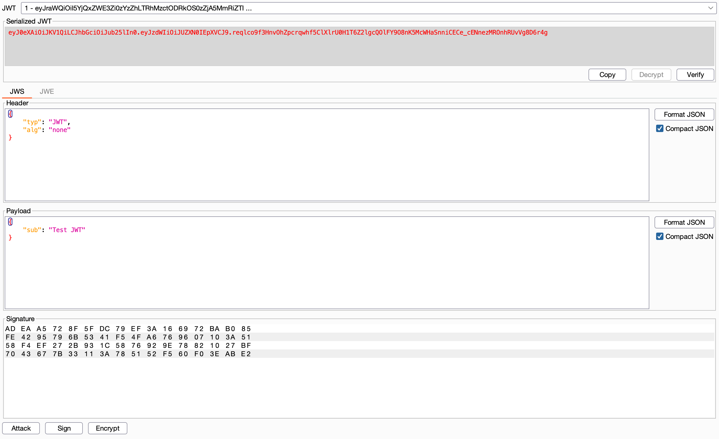 JWT-Editor - editor