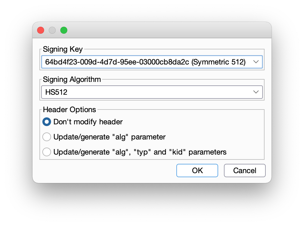 JWT-Editor - sign