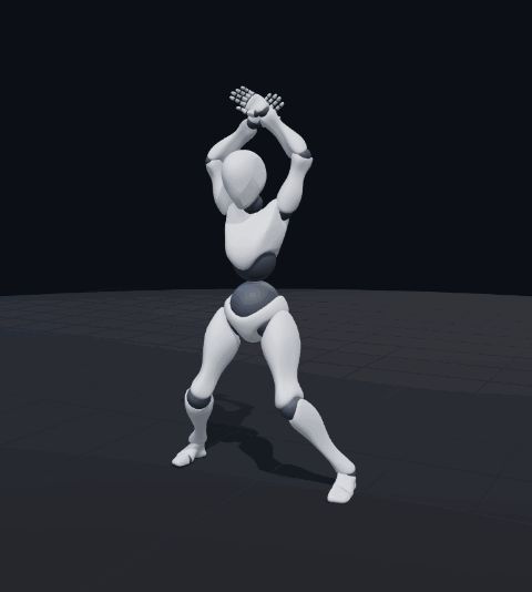 Jumping jacks rendered from a Posecode document