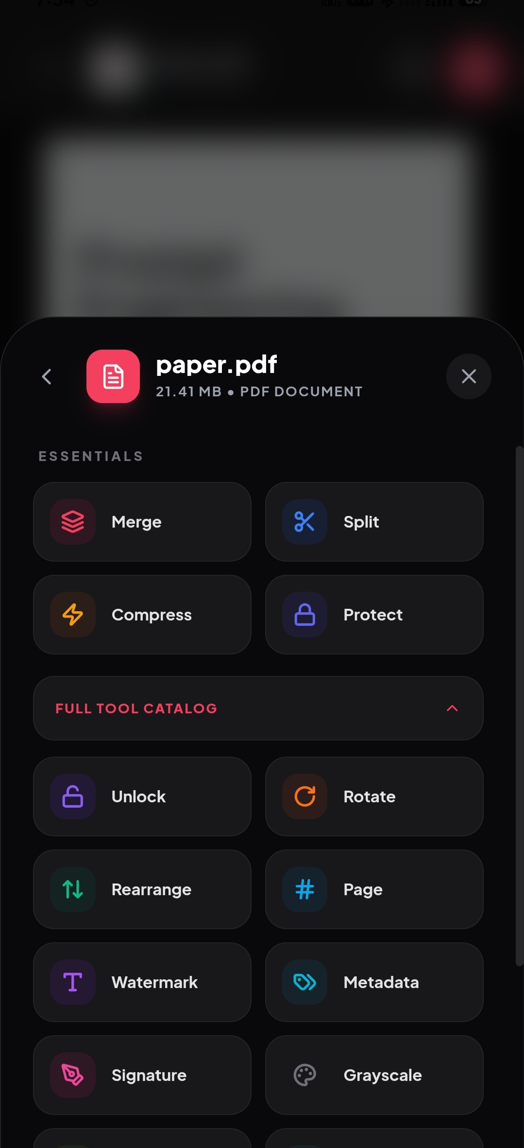 Screenshot 2 of PaperKnife — opens full size