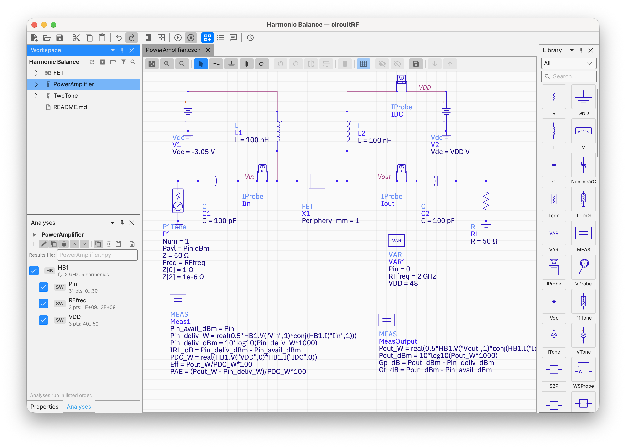 circuitRF schematic editor