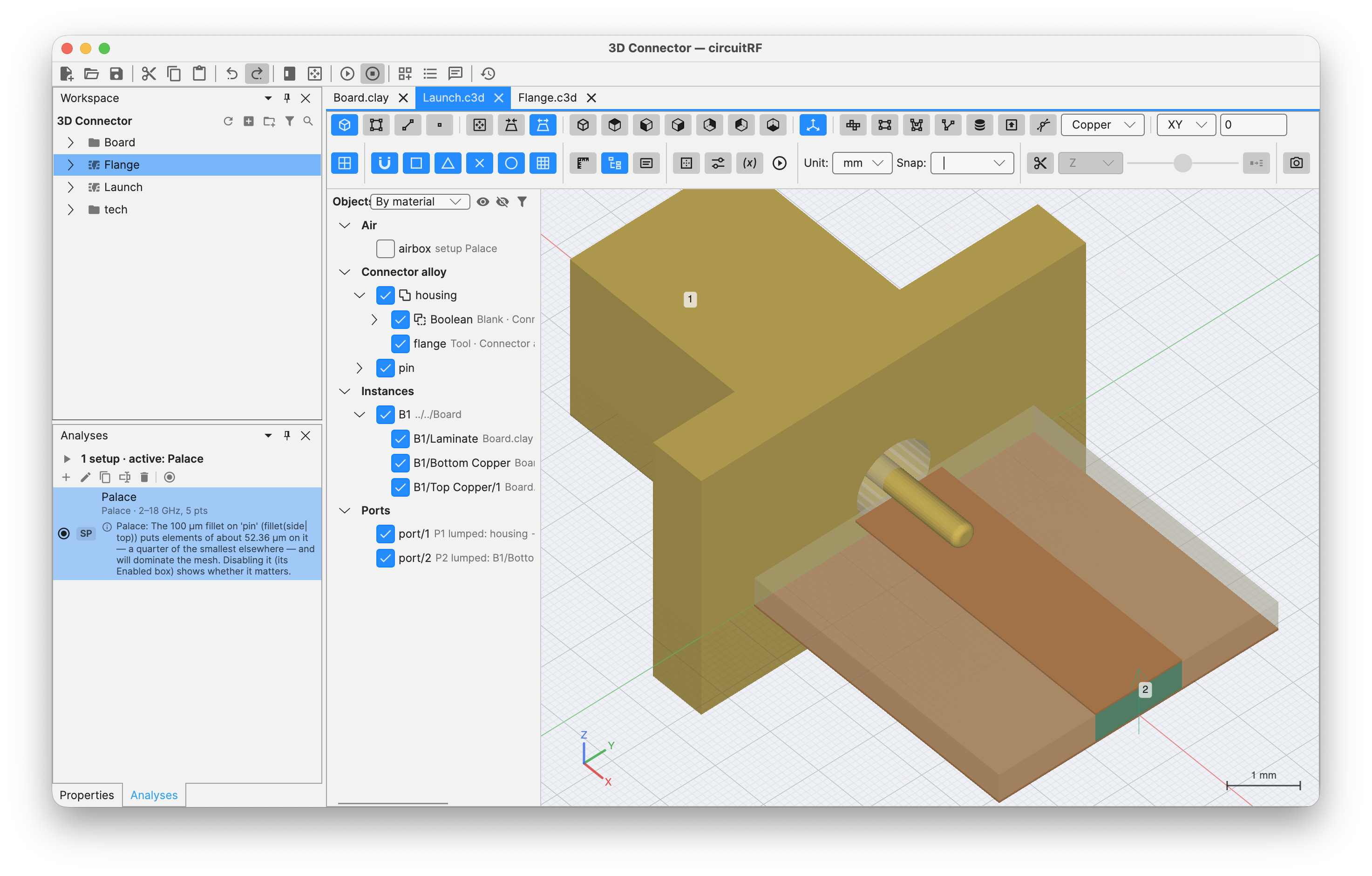 circuitRF 3D editor
