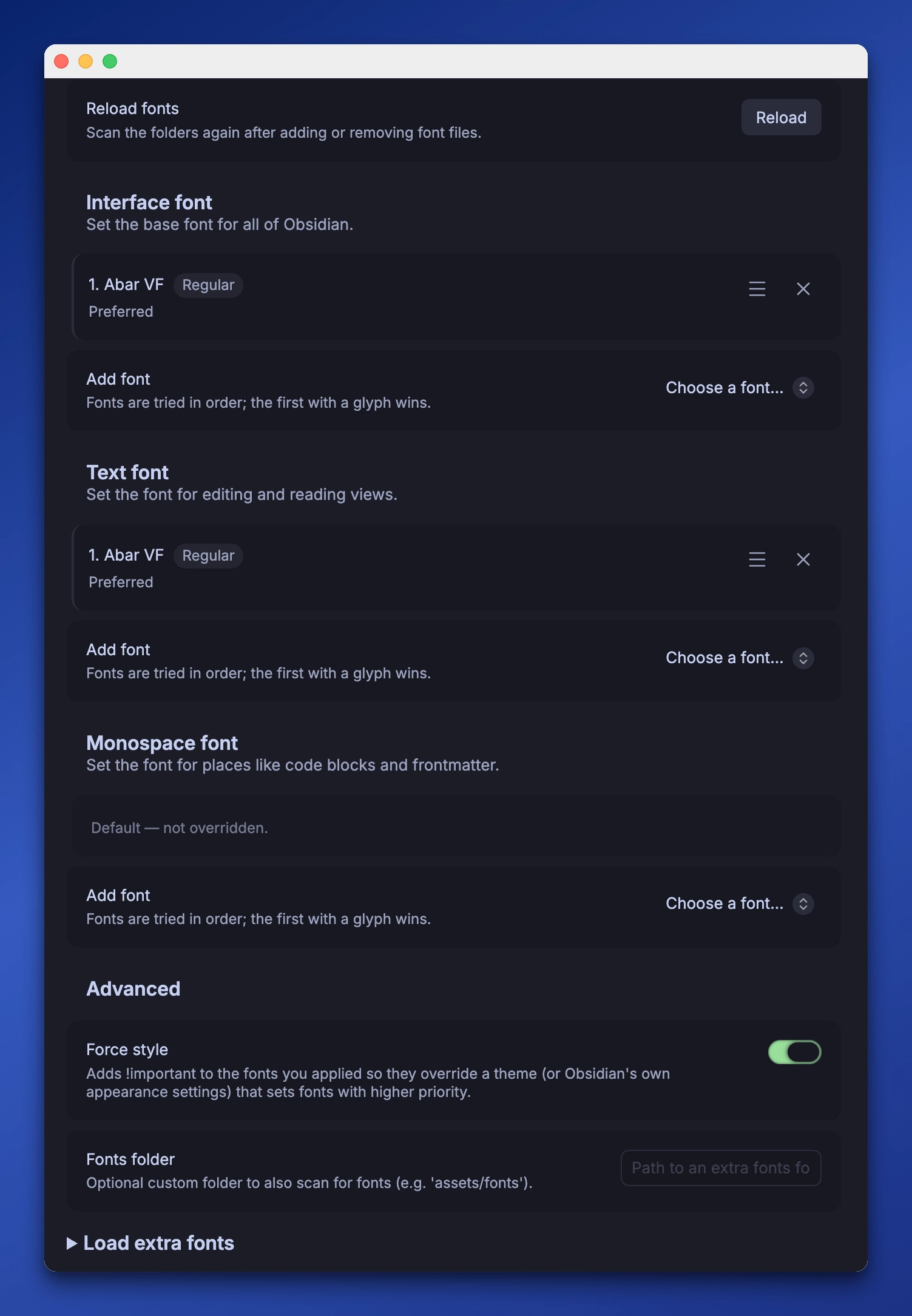 Custom Font Loader