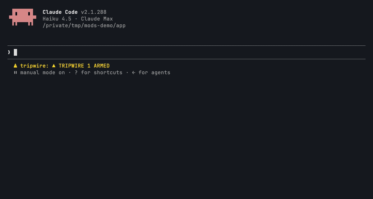 tripwire denying a git commit that skips hooks
