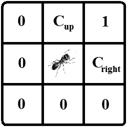 Movement of ants on the transfer function pane