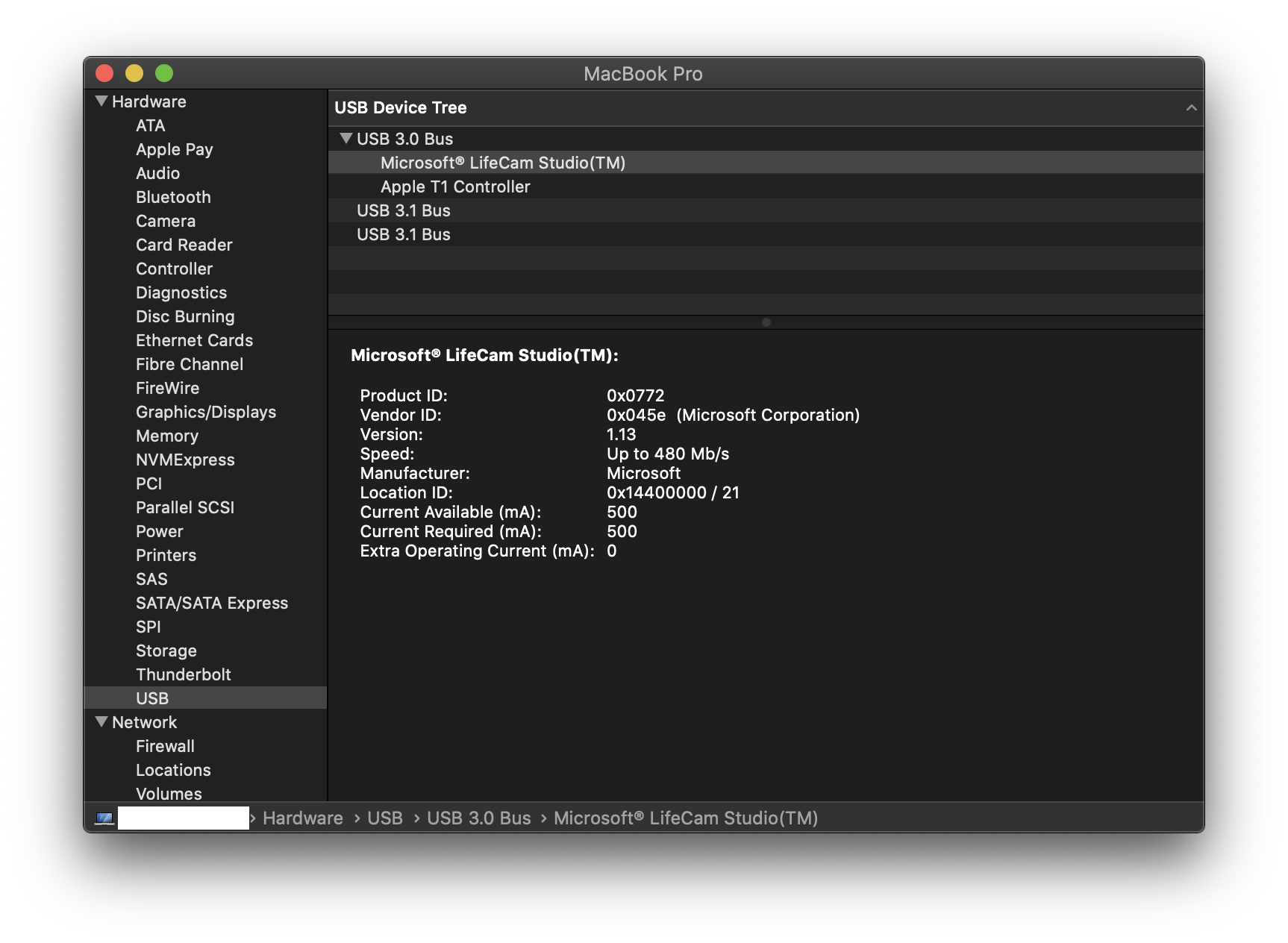 Image of System Information to see vendor and product IDs