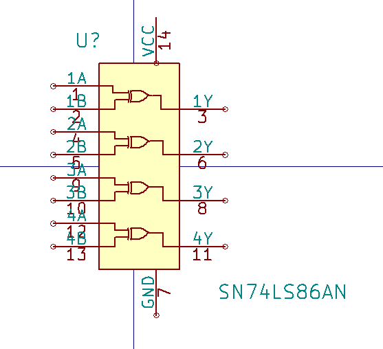 image of the SN74LS86AN