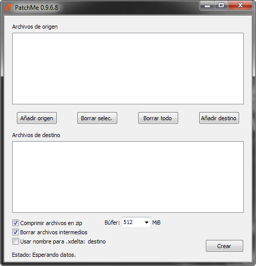 PatchMe y Flicken (creación y aplicación de parches) screenshot