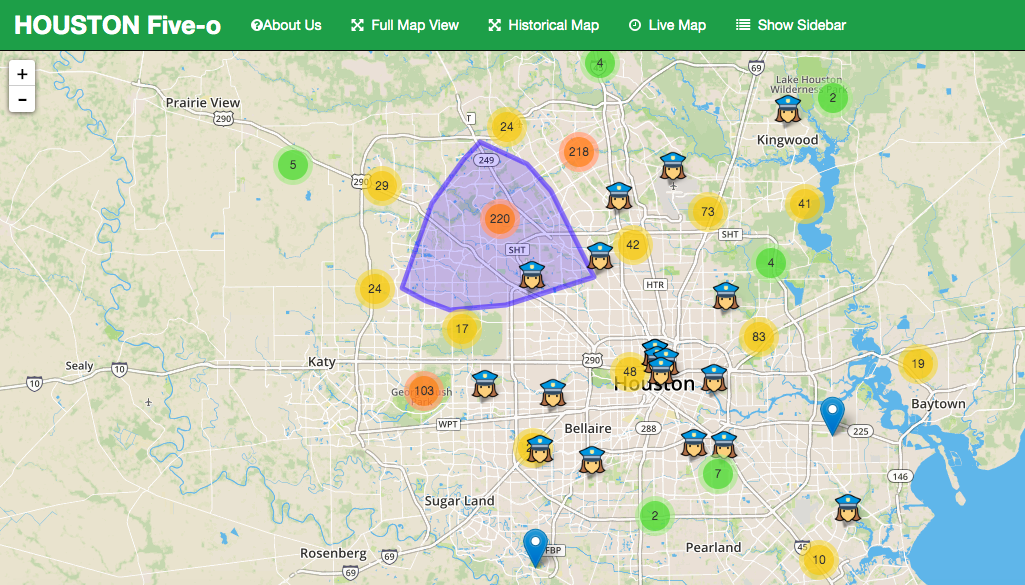 Houston Five-o Live Map