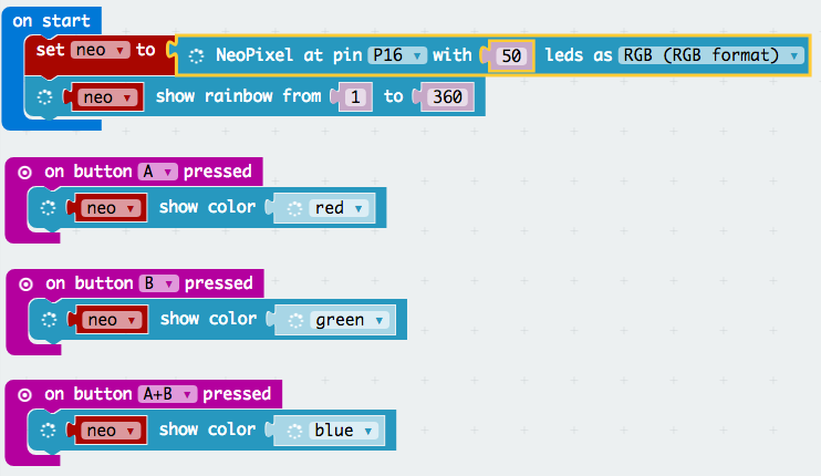 example MakeCode program