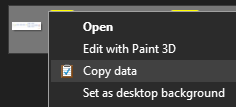 Context menu example