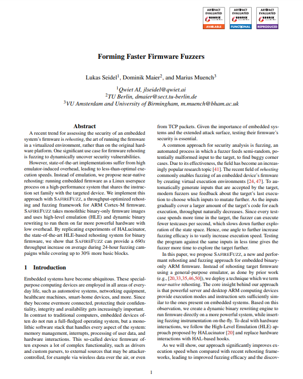 forming faster firmware fuzzers paper