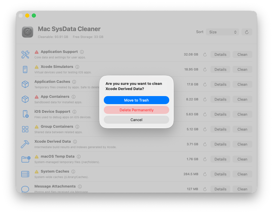 Mac System Data Cleaner screenshot 4