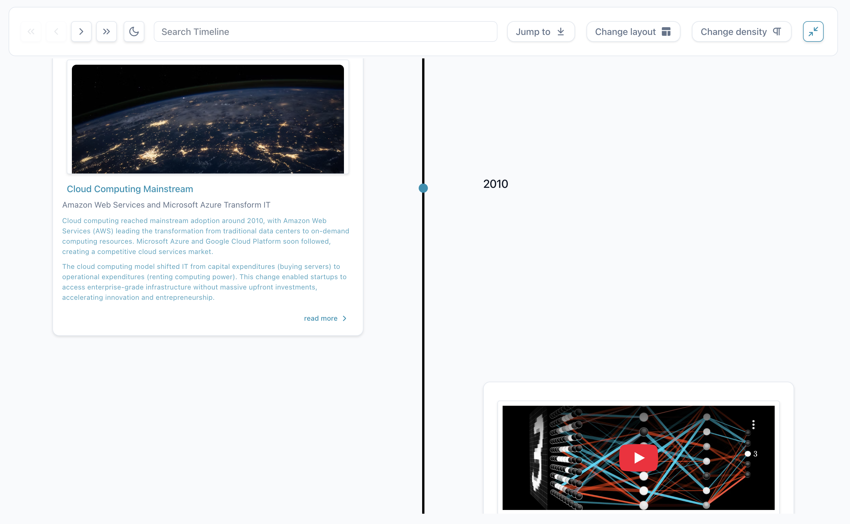 Timeline with Media