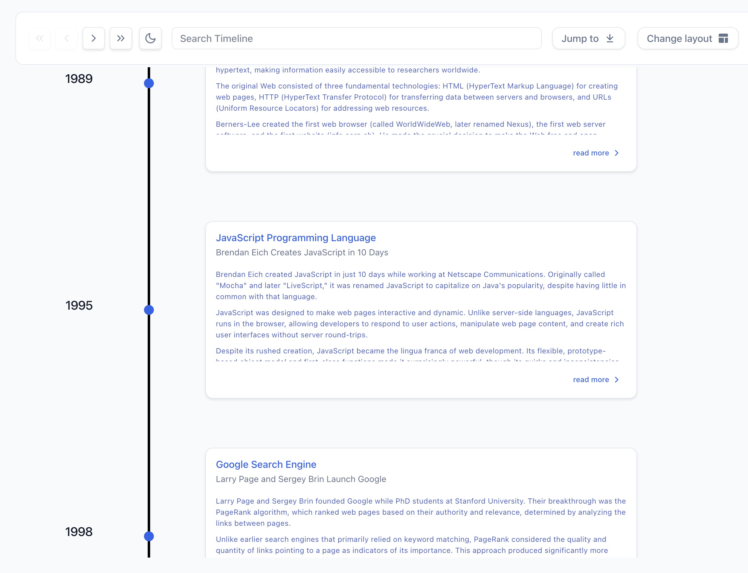 Vertical Timeline Mode