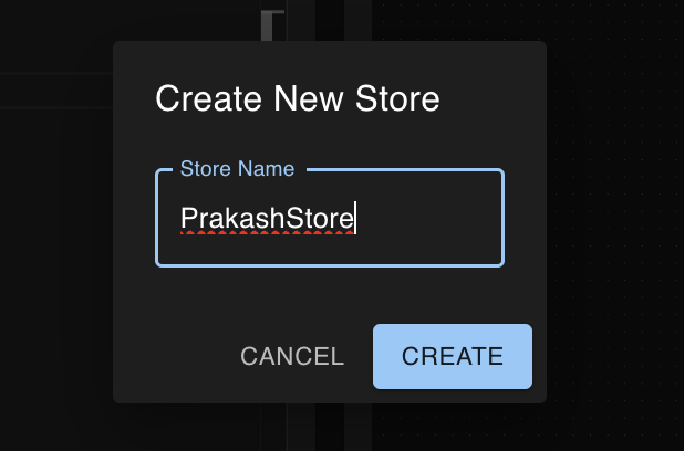 Store Creation Interface