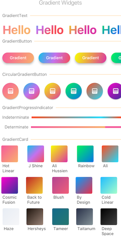 Gradient Widgets