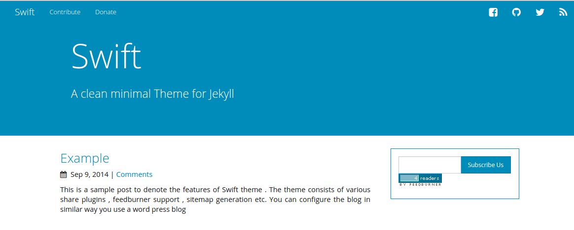 swift 网站模板截图