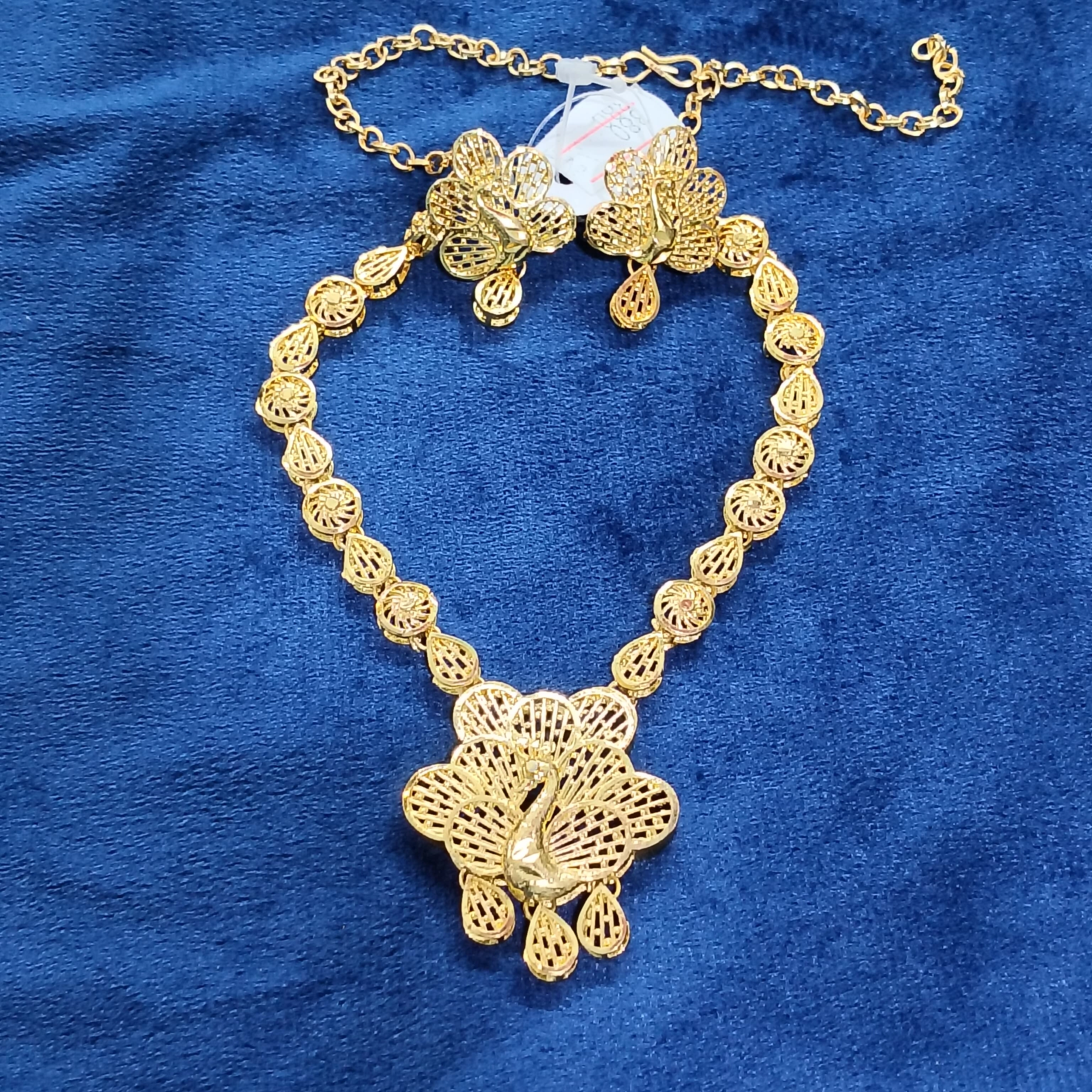 peacock Gold covering short neckset