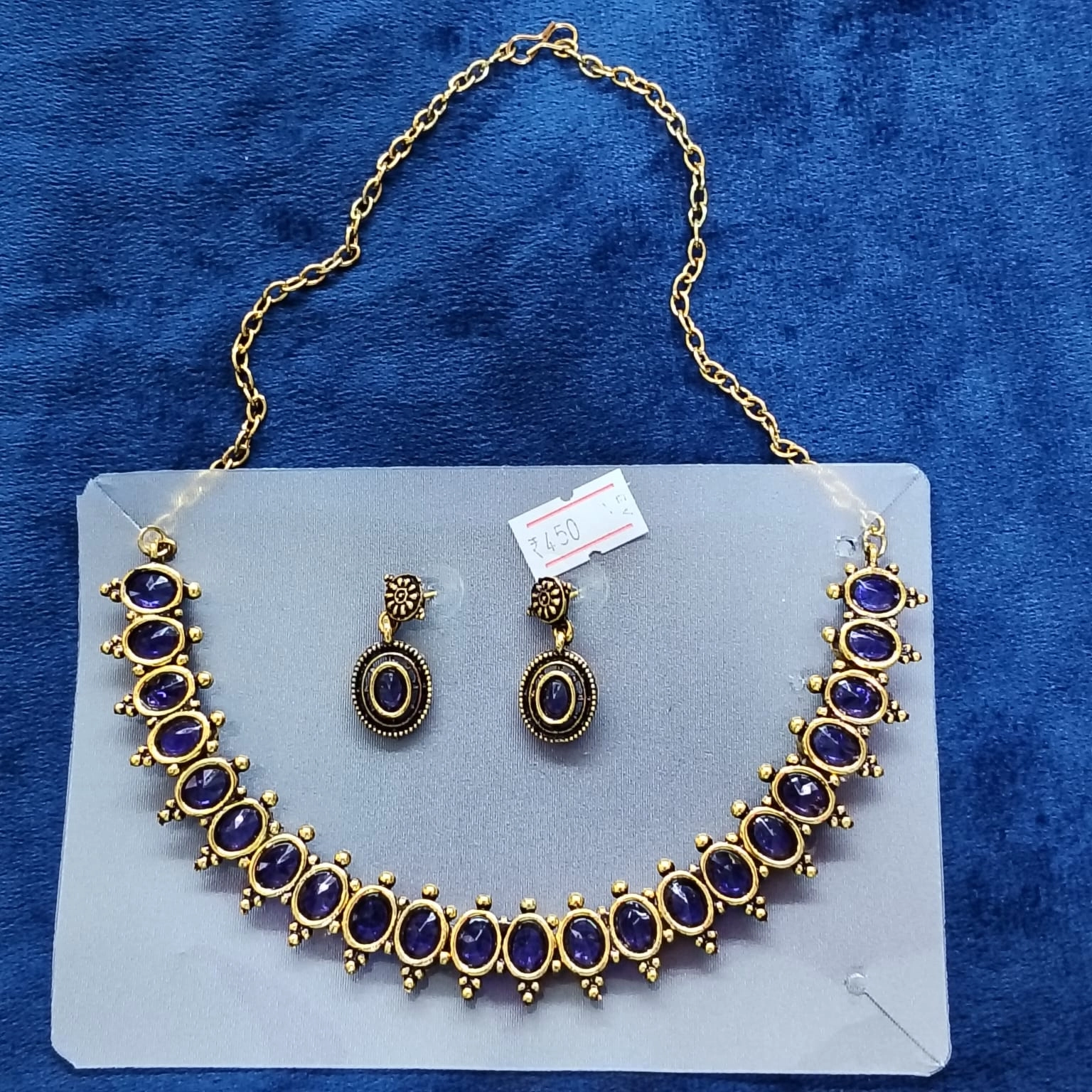 Maroon party wear neck set