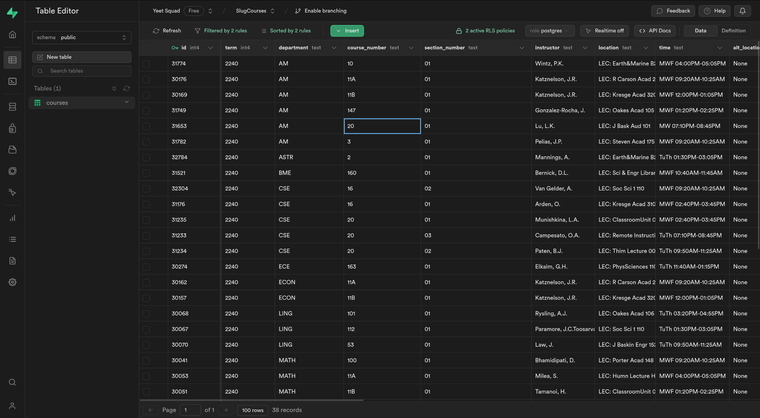 pisa current mobile interface