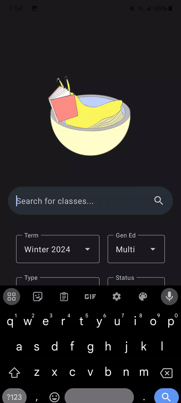 searhing for a class