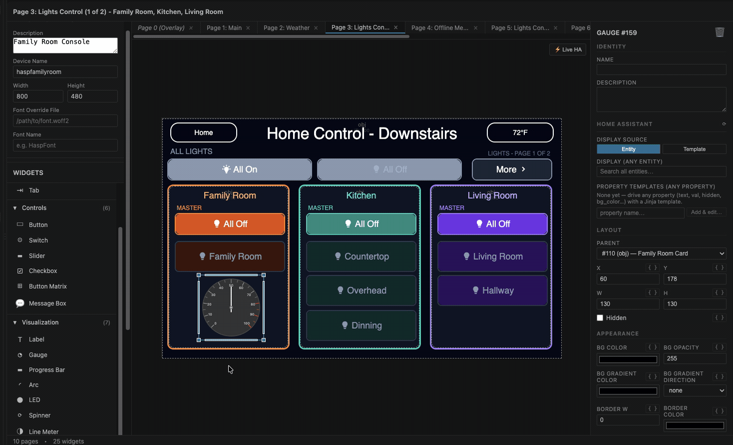 Binding a widget to a Home Assistant entity