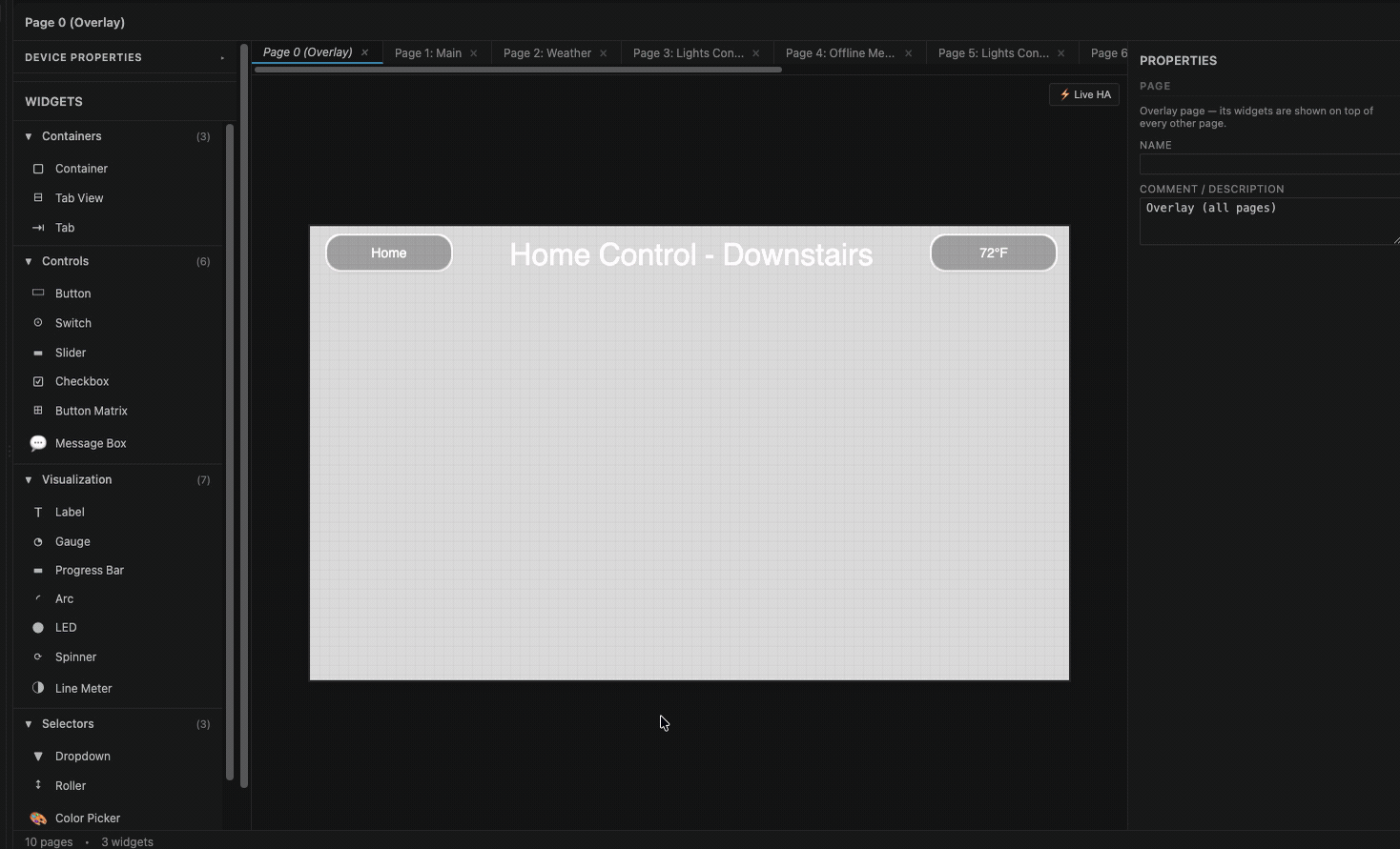 Adding pages and the page 0 overlay