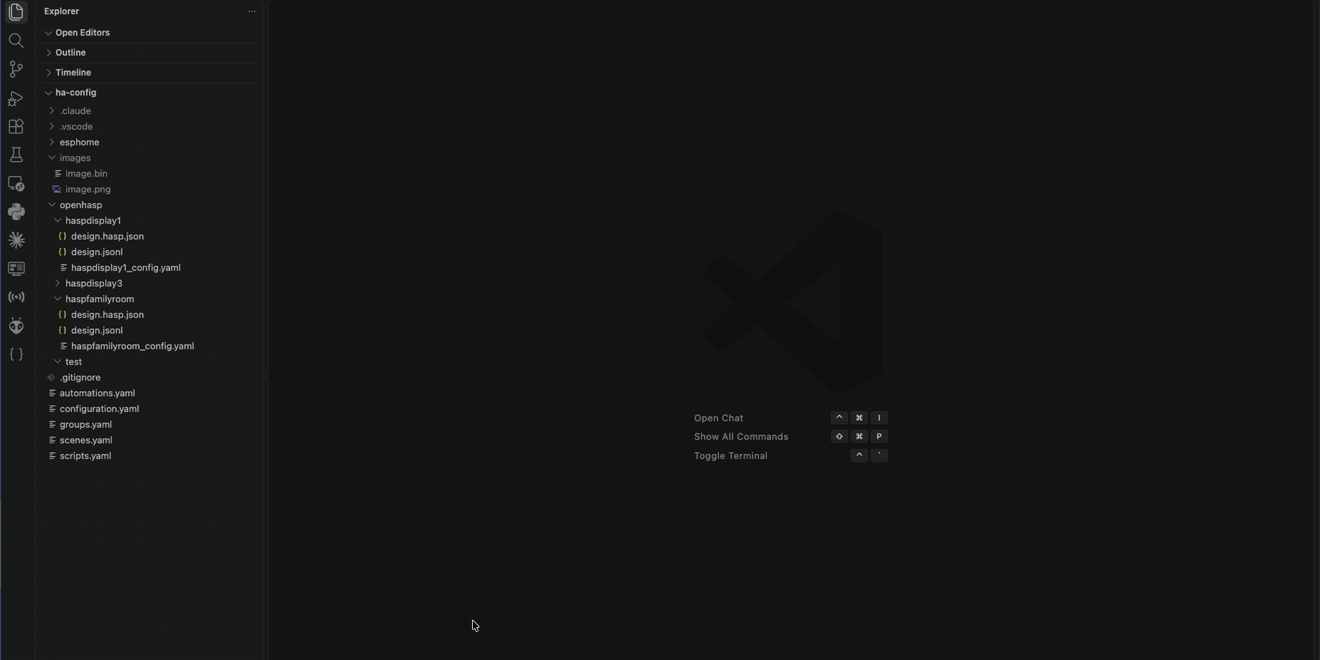 Navigating designs, pages, and widgets in the explorer tree