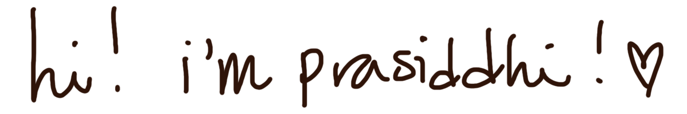 hi, i'm prasiddhi