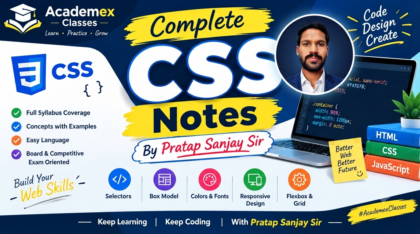 Complete CSS Notes By Pratap Sanjay Sir