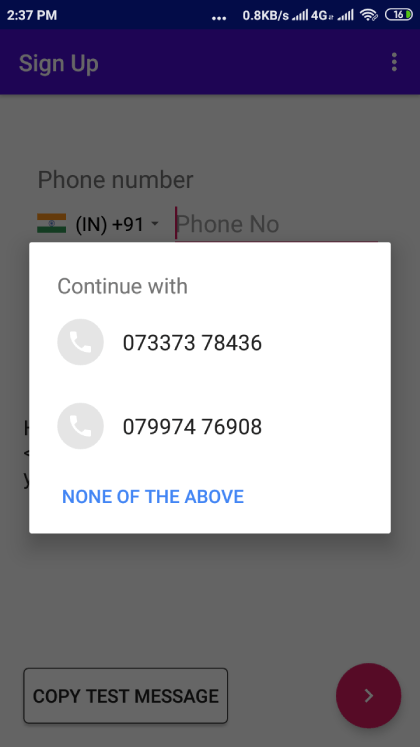 Obtain the user's phone number