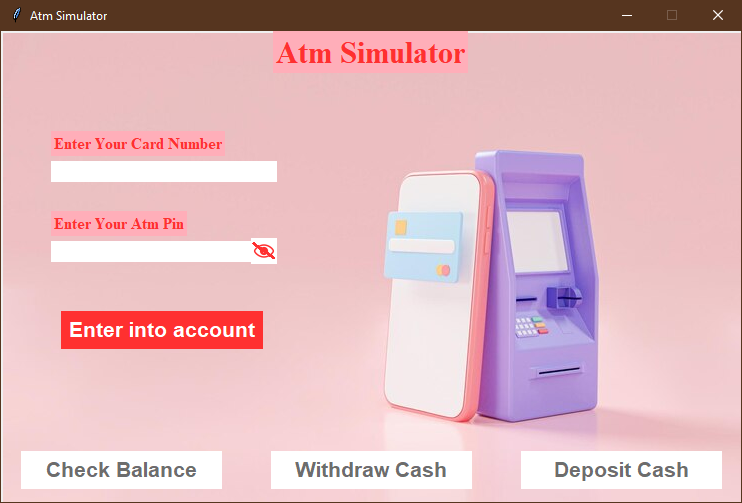 ATM Simulator Screenshot