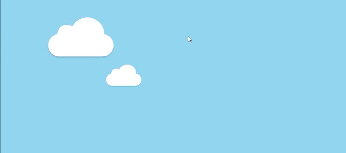 Pure CSS Cloud Animation Effect