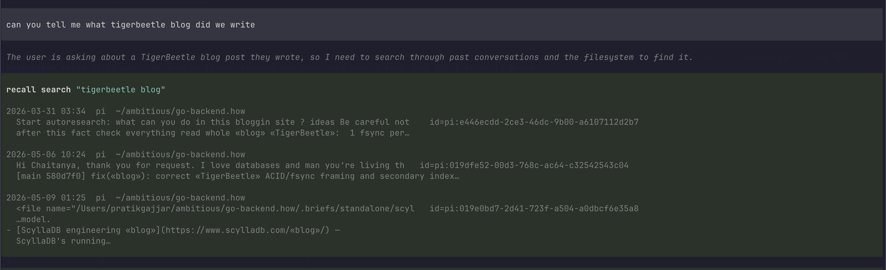 @pratikgajjar/pi-recall screenshot 1