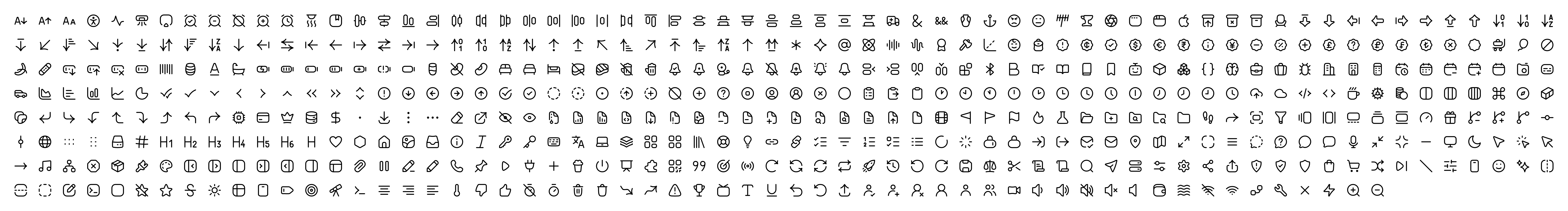 All Vadivam icons