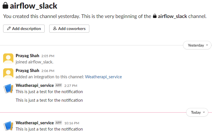 Slack Channel