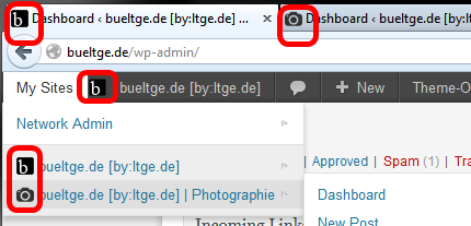 Favicon on Admin bar