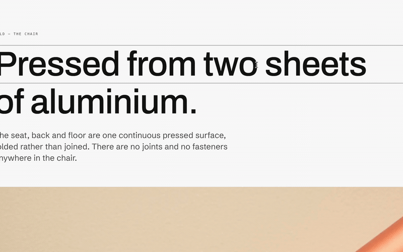 Editing a headline directly on the page, and Caret confirming the edit landed in the file