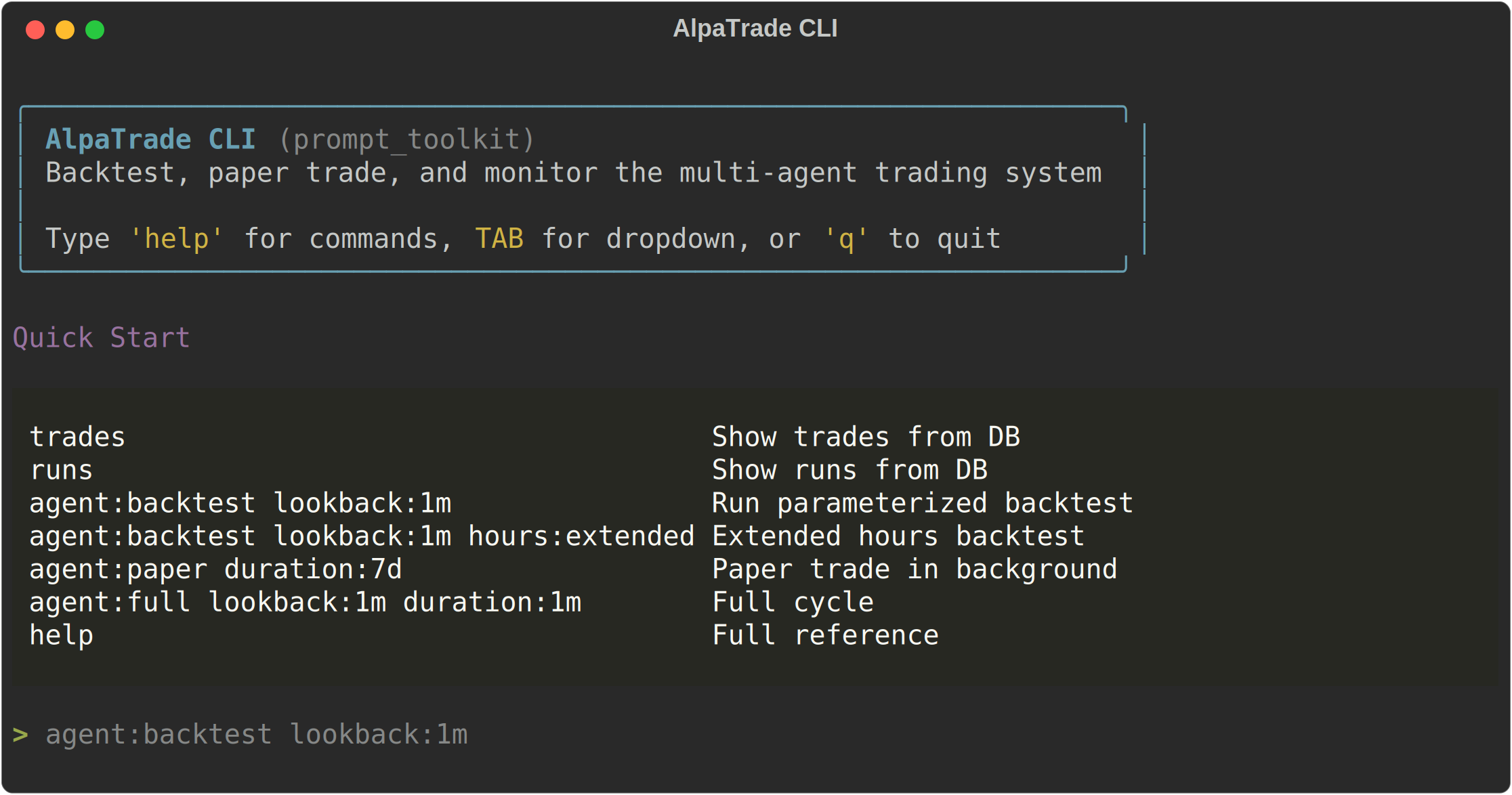 AlpaTrade CLI