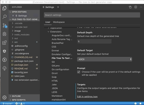 File-Tree-To-Text Adjust Targets