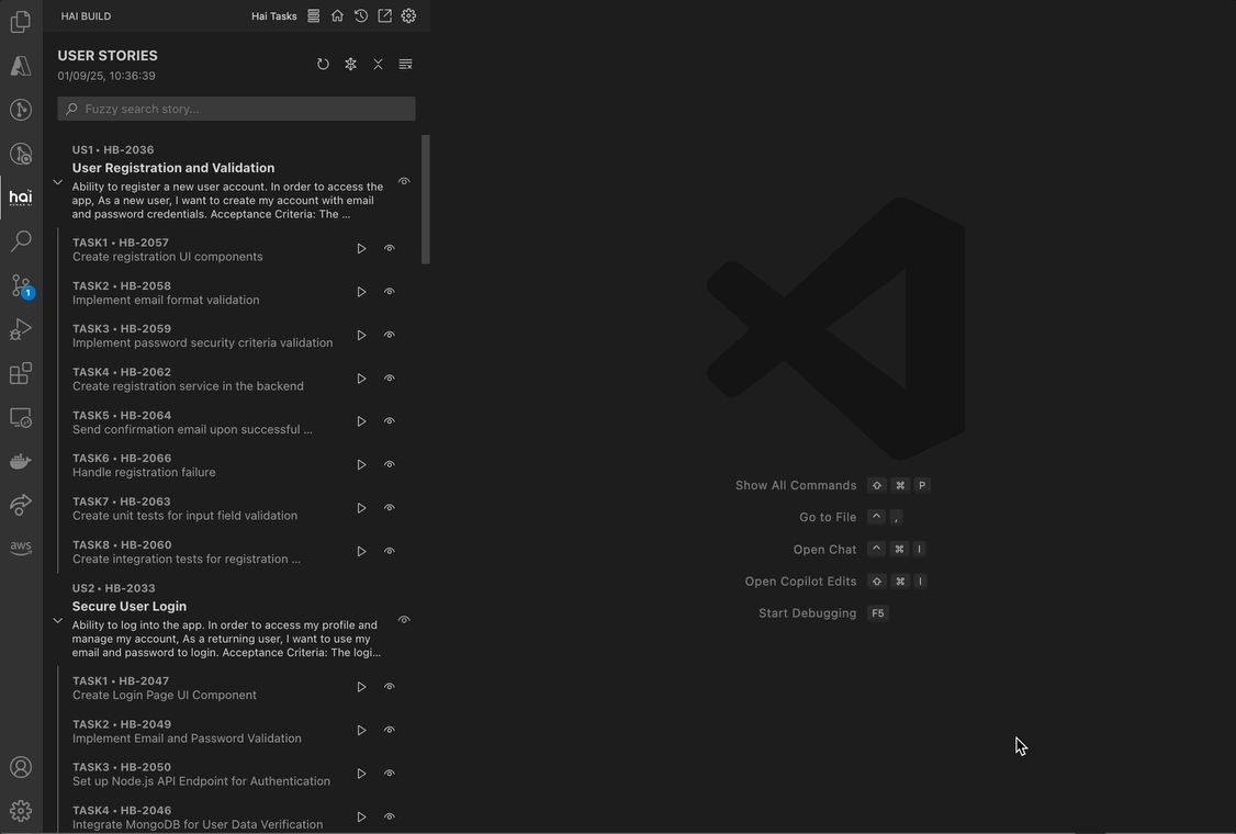 HAI Tasks Detailed View