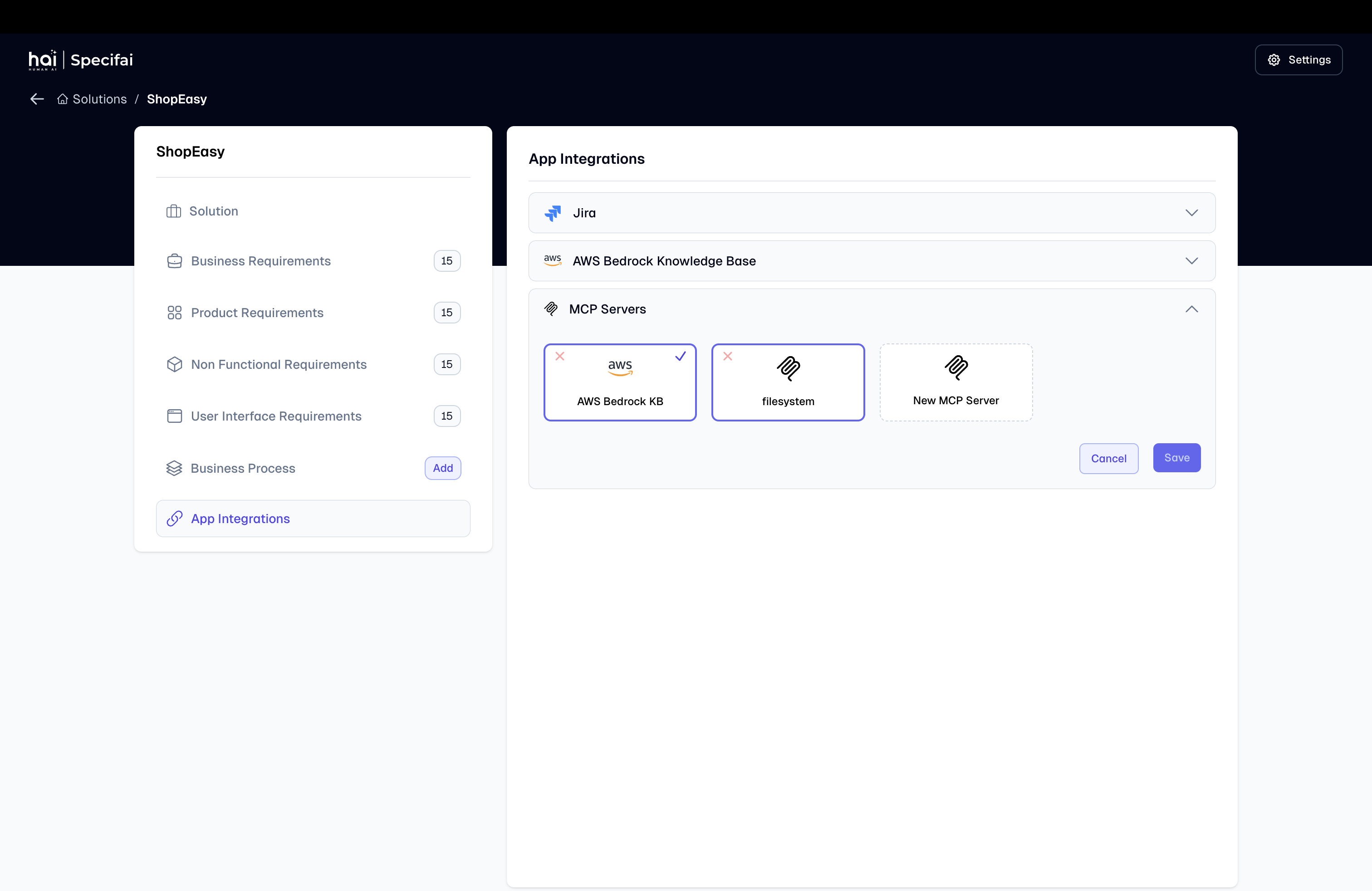 Custom Server Management Interface