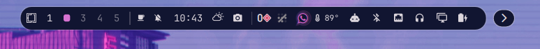 Wide bar placed toward the left