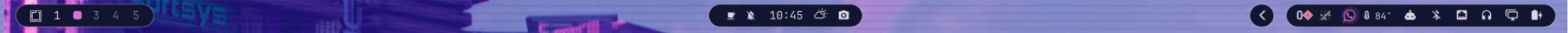 Wide split bar layout