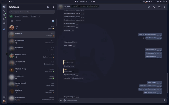 Settings and widget demo