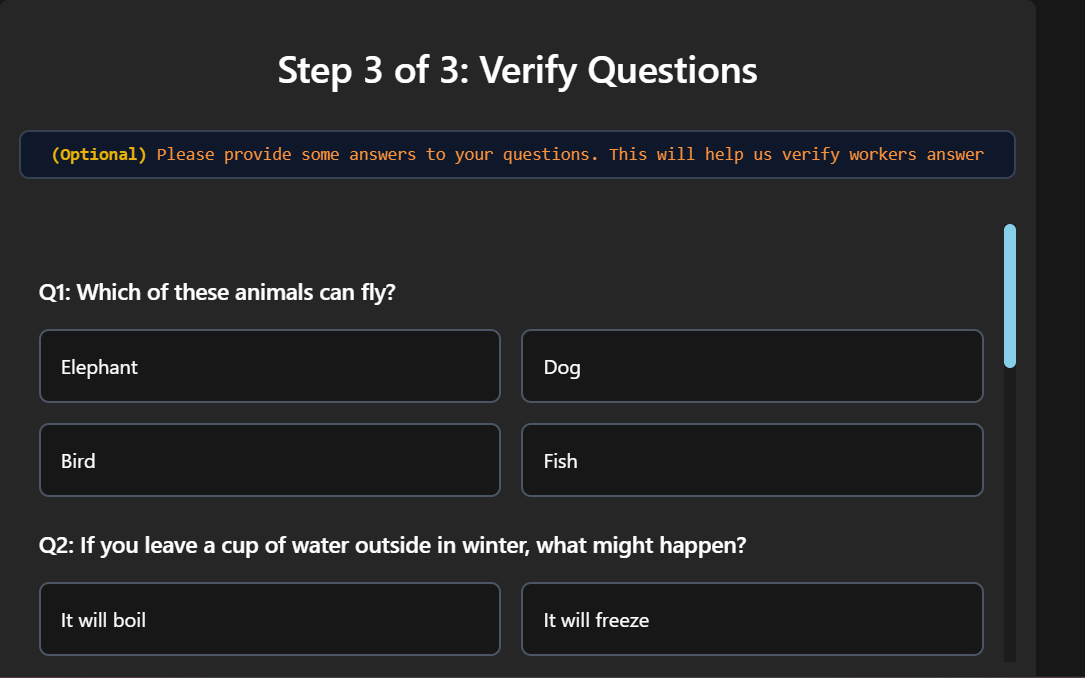 Verify Questions