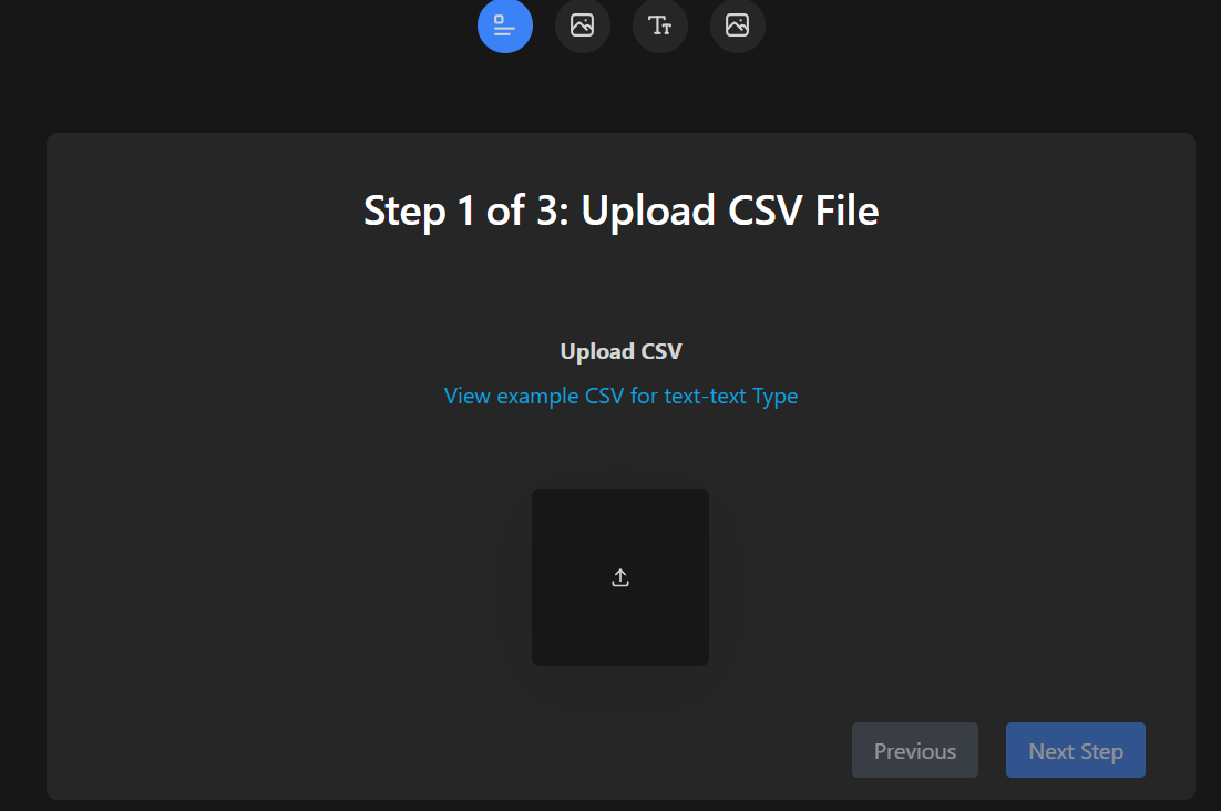 Upload csv file containing tasks