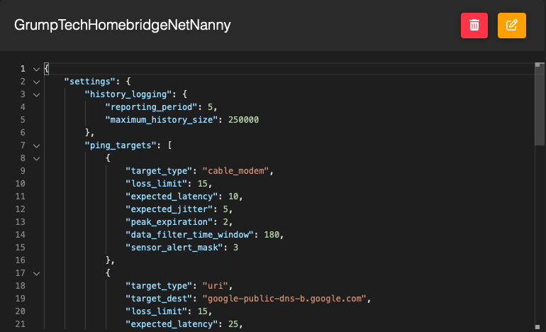 homebridge-config-ui-x plugin configuration JSON settings for Net Nanny (Page 1)